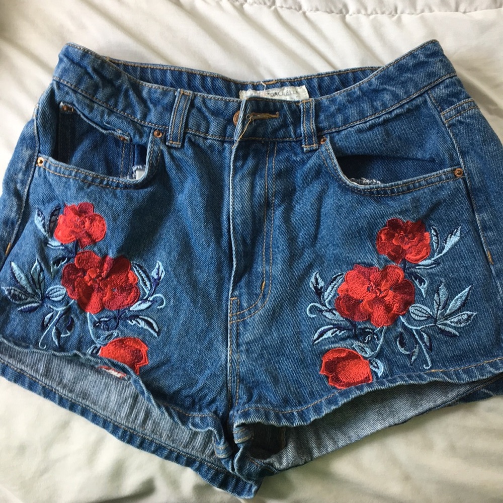 High Waisted H&M Coachella Collection Shorts
